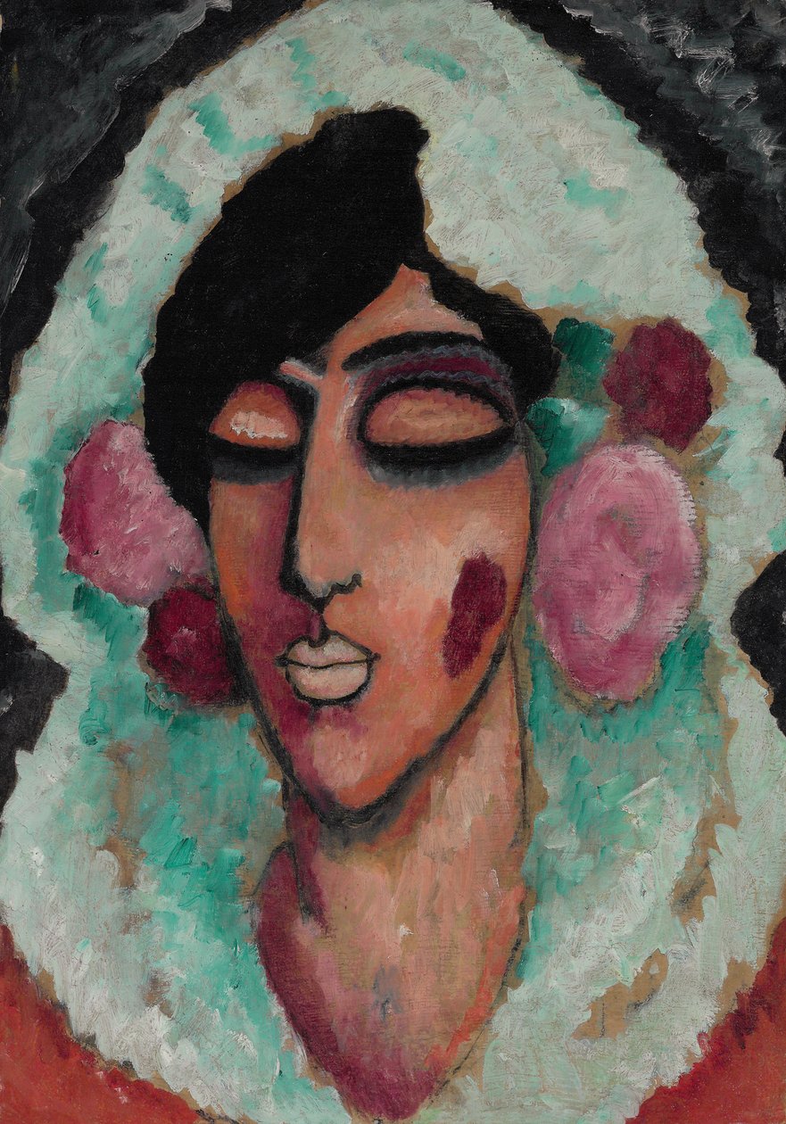Abstraktní hlava: Zimní zvonění od Alexej von Jawlensky
