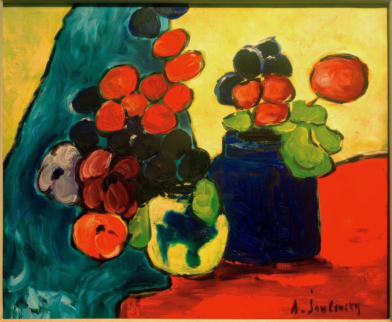 Na červeném plátně od Alexej von Jawlensky