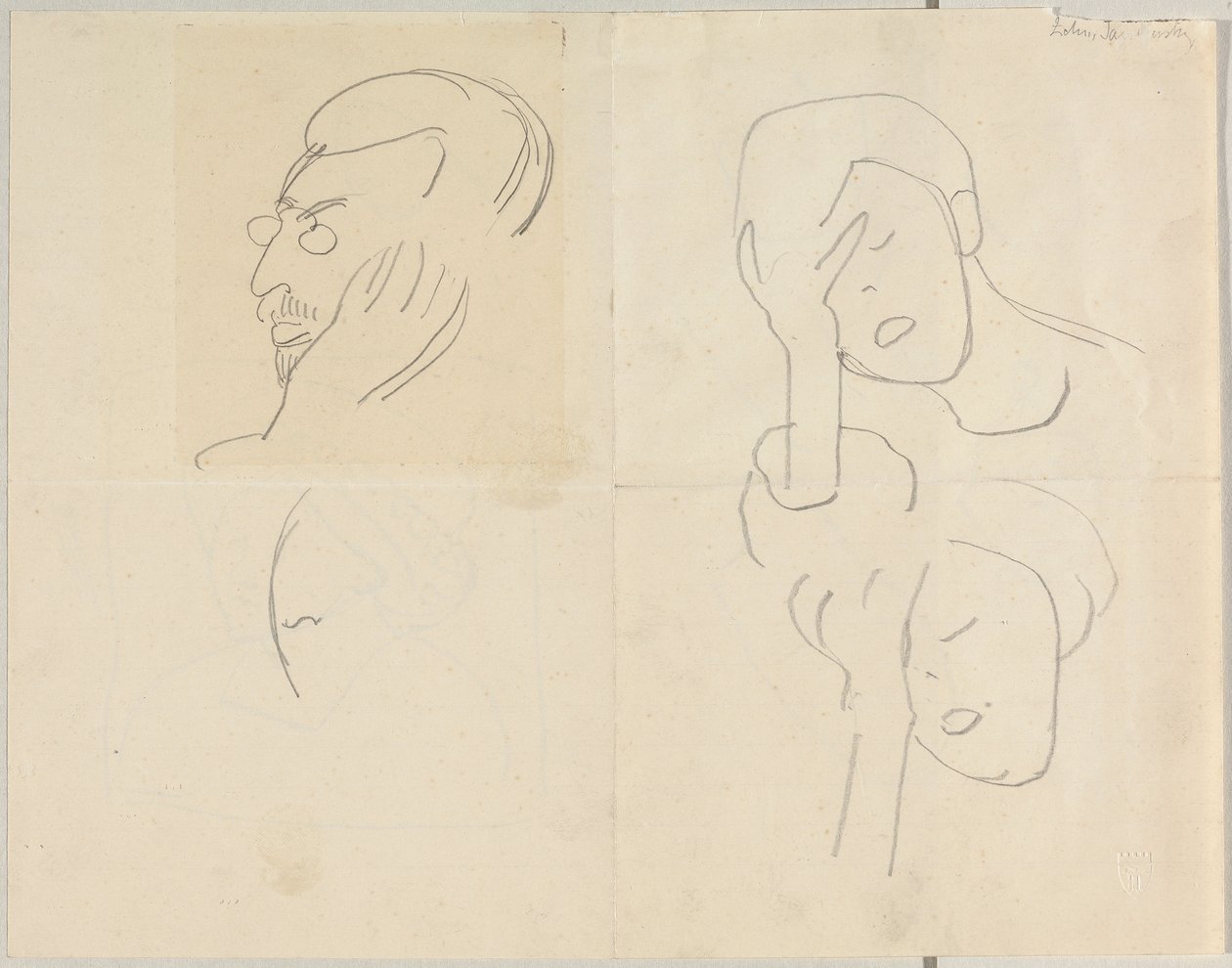Bildnisskizze Kandinsky od Alexej von Jawlensky