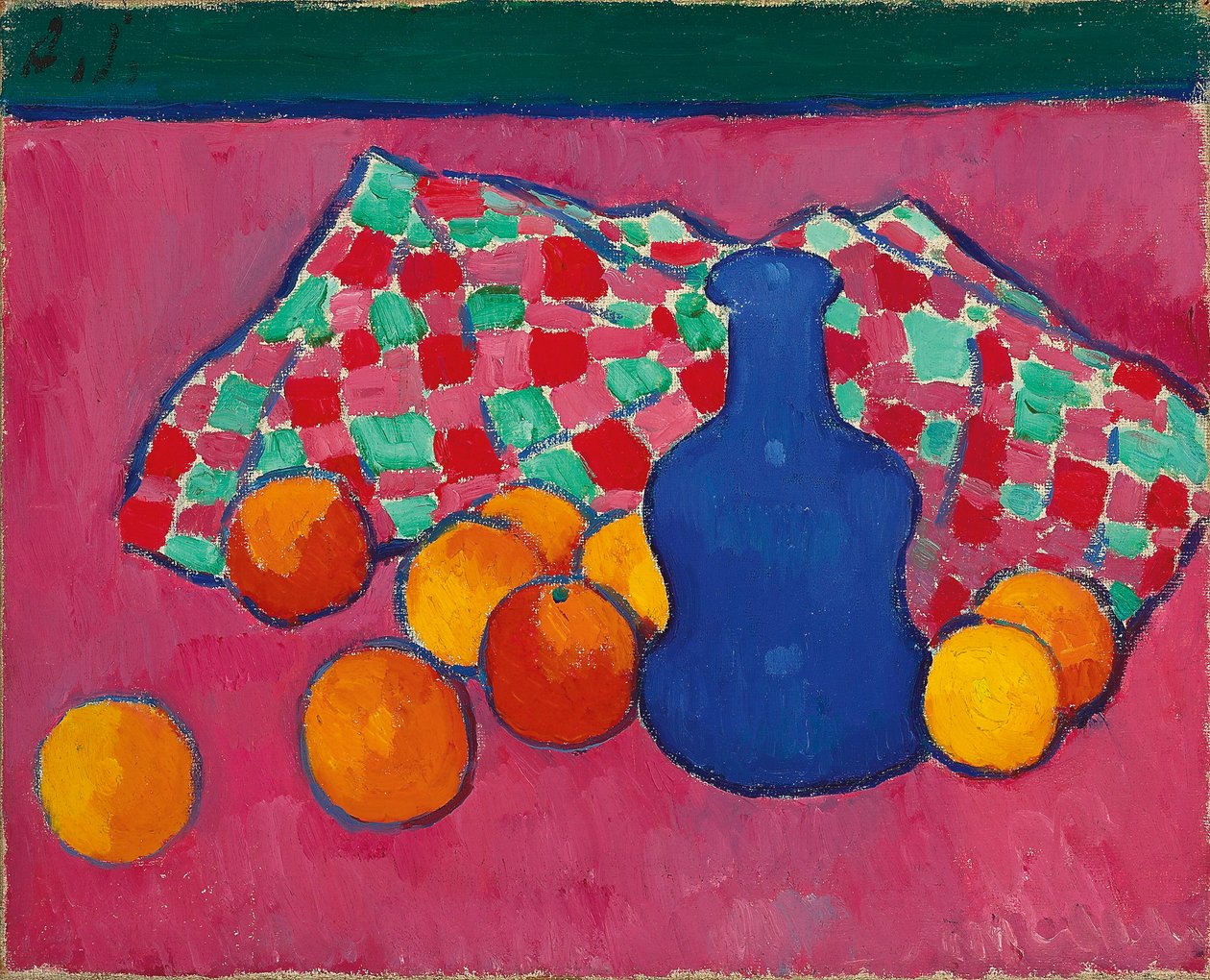 Modrá váza s pomeranči, 1907 od Alexej von Jawlensky