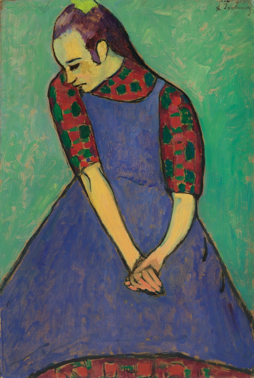 Modrá zástěra, 1909. od Alexej von Jawlensky