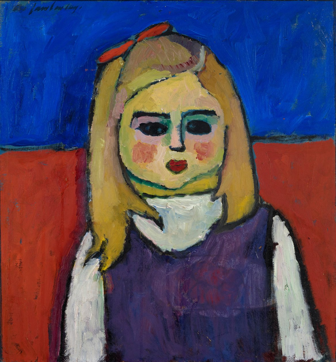 Dítě, kolem roku 1909 (olej, tempera na kartonu) od Alexej von Jawlensky