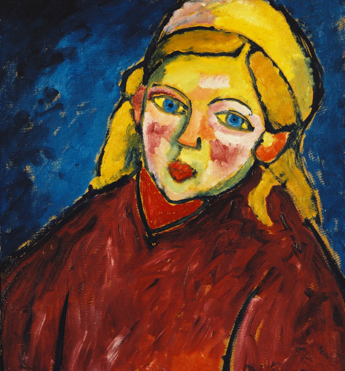 Dítě s modrýma očima; Dítě s modrýma očima, 1912 od Alexej von Jawlensky