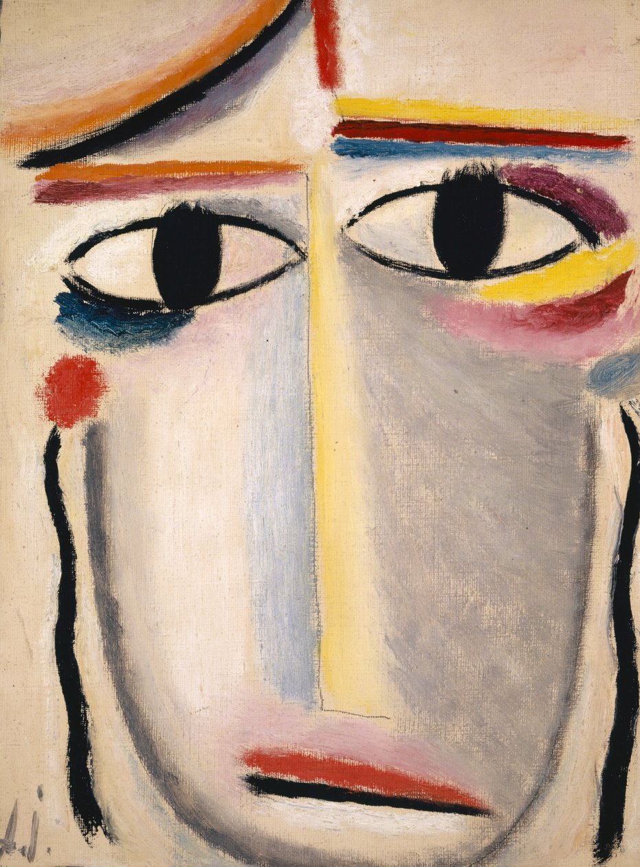 Ženská hlava, 1919-20 (olej na kartonu) od Alexej von Jawlensky