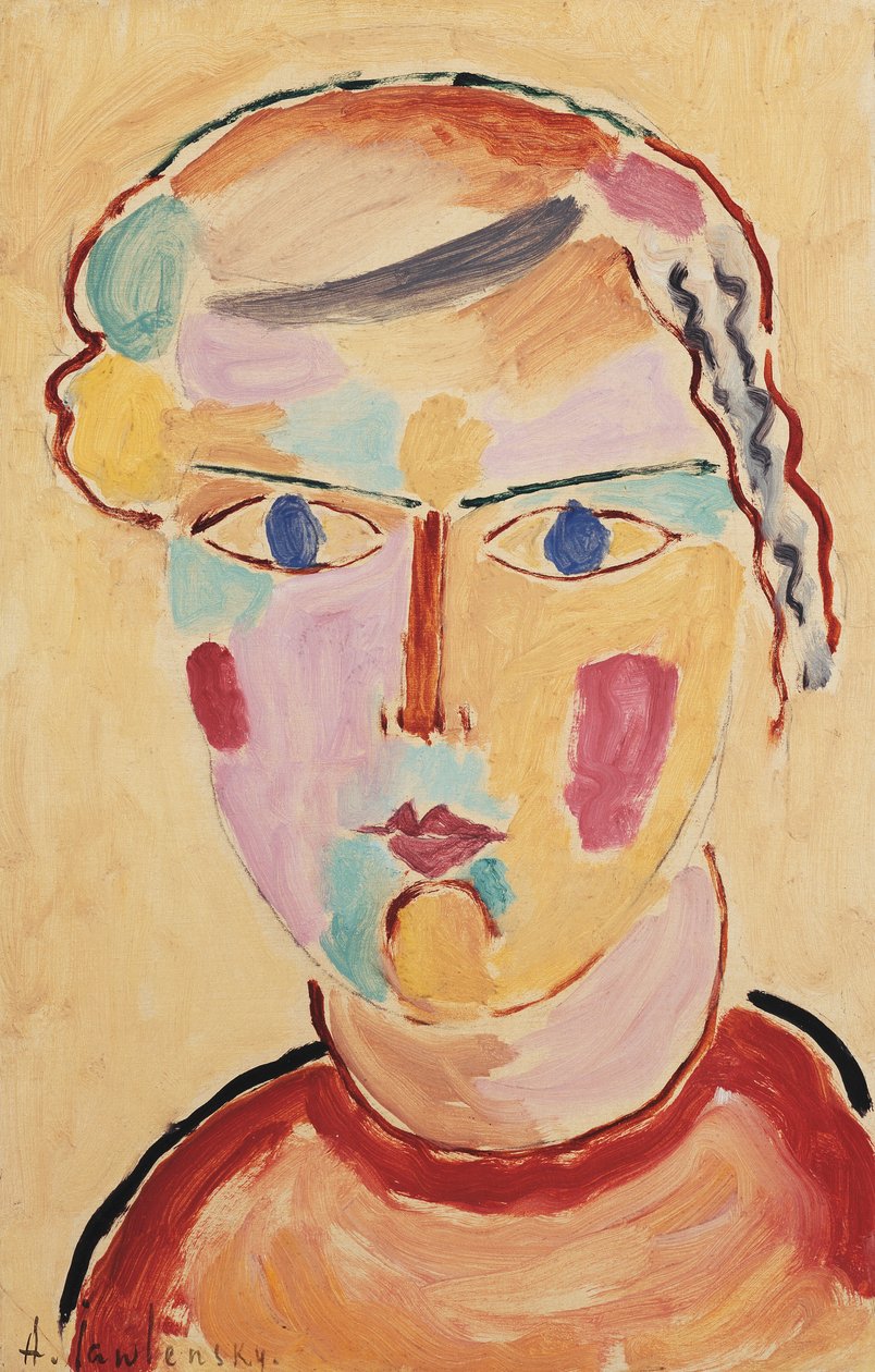 Dívka, světlého vzhledu; Hlava dívky, jasné zjevení, 1916 od Alexej von Jawlensky