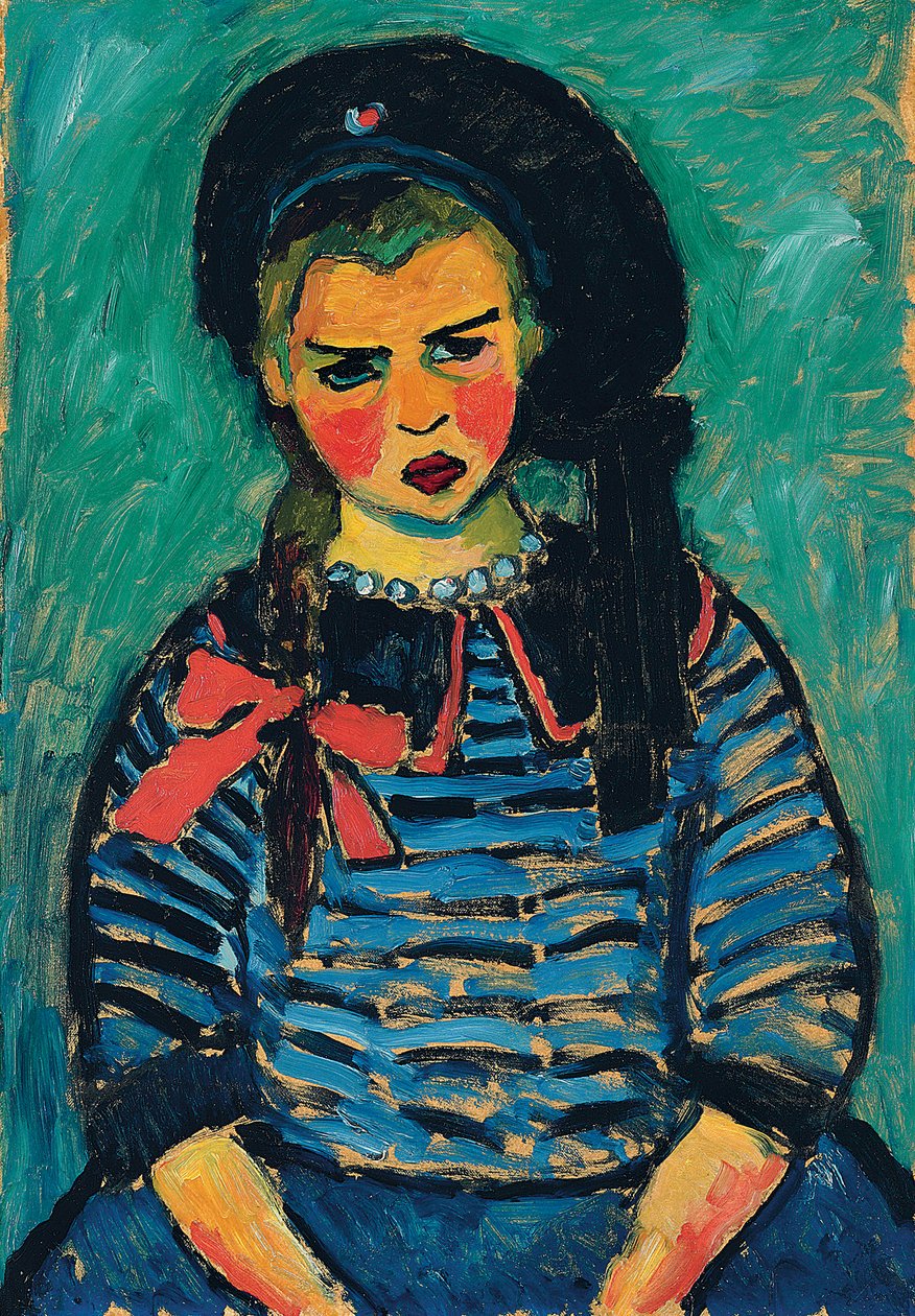 Dívka s červenou mašlí; Dívka s červenou stuhou, 1911 od Alexej von Jawlensky