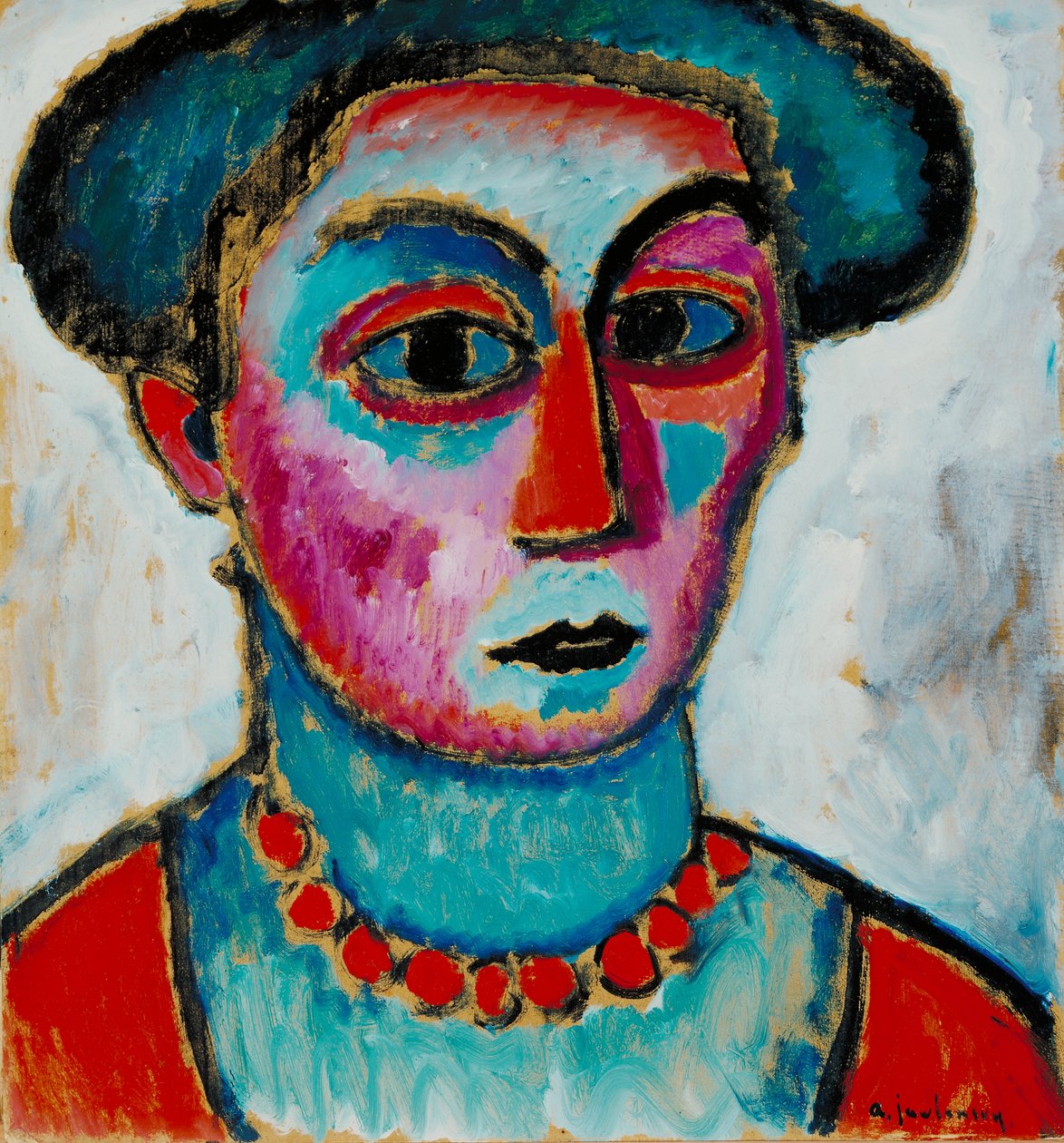 Hlava ženy, kolem roku 1912 (olej na desce) od Alexej von Jawlensky
