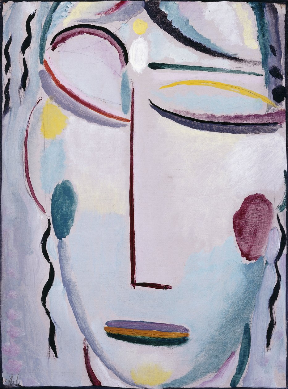 Spasitelská tvář: Vzkříšení aneb Nový život II; Spasitelská tvář: Vzkříšení aneb Nový život II, 1918 od Alexej von Jawlensky
