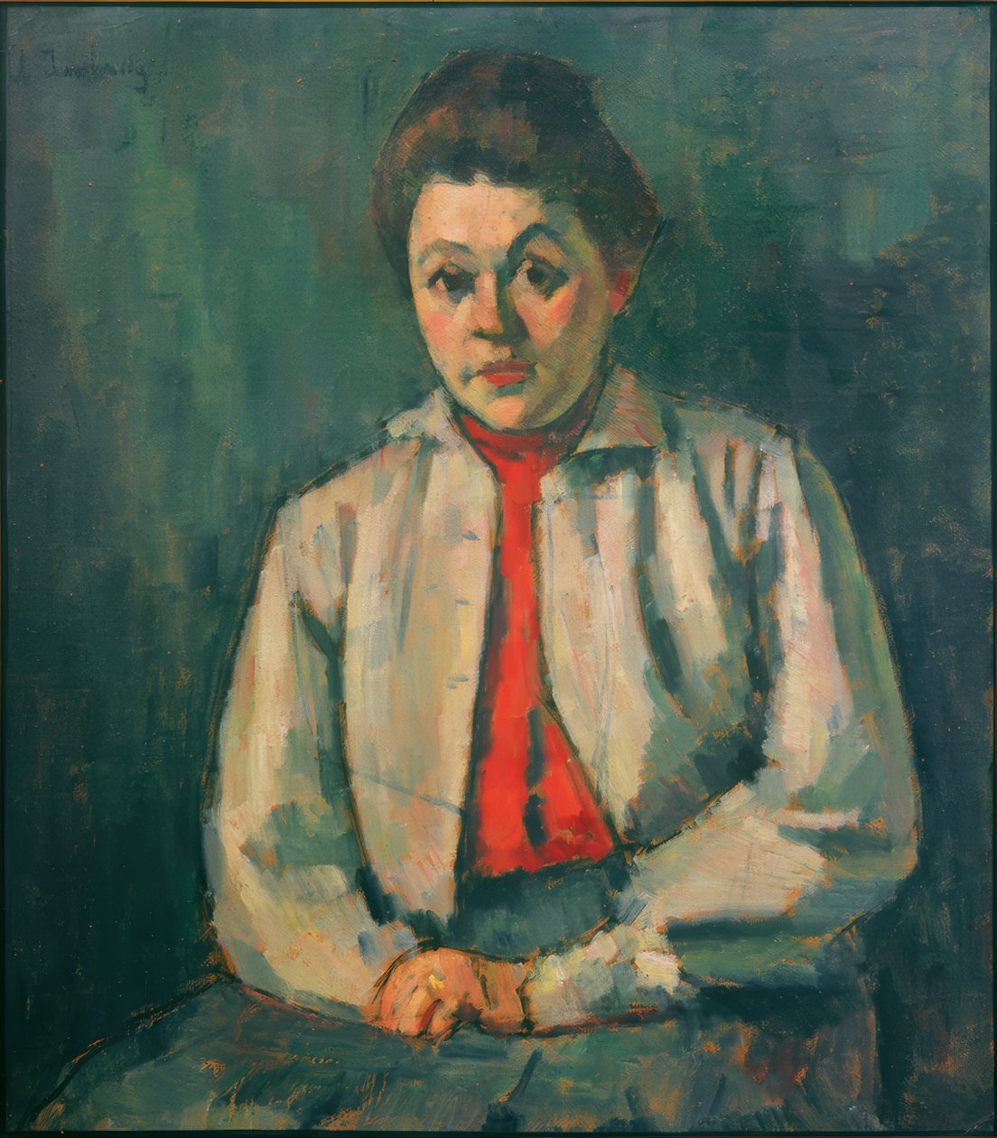 Helene s červenou vestou od Alexej von Jawlensky