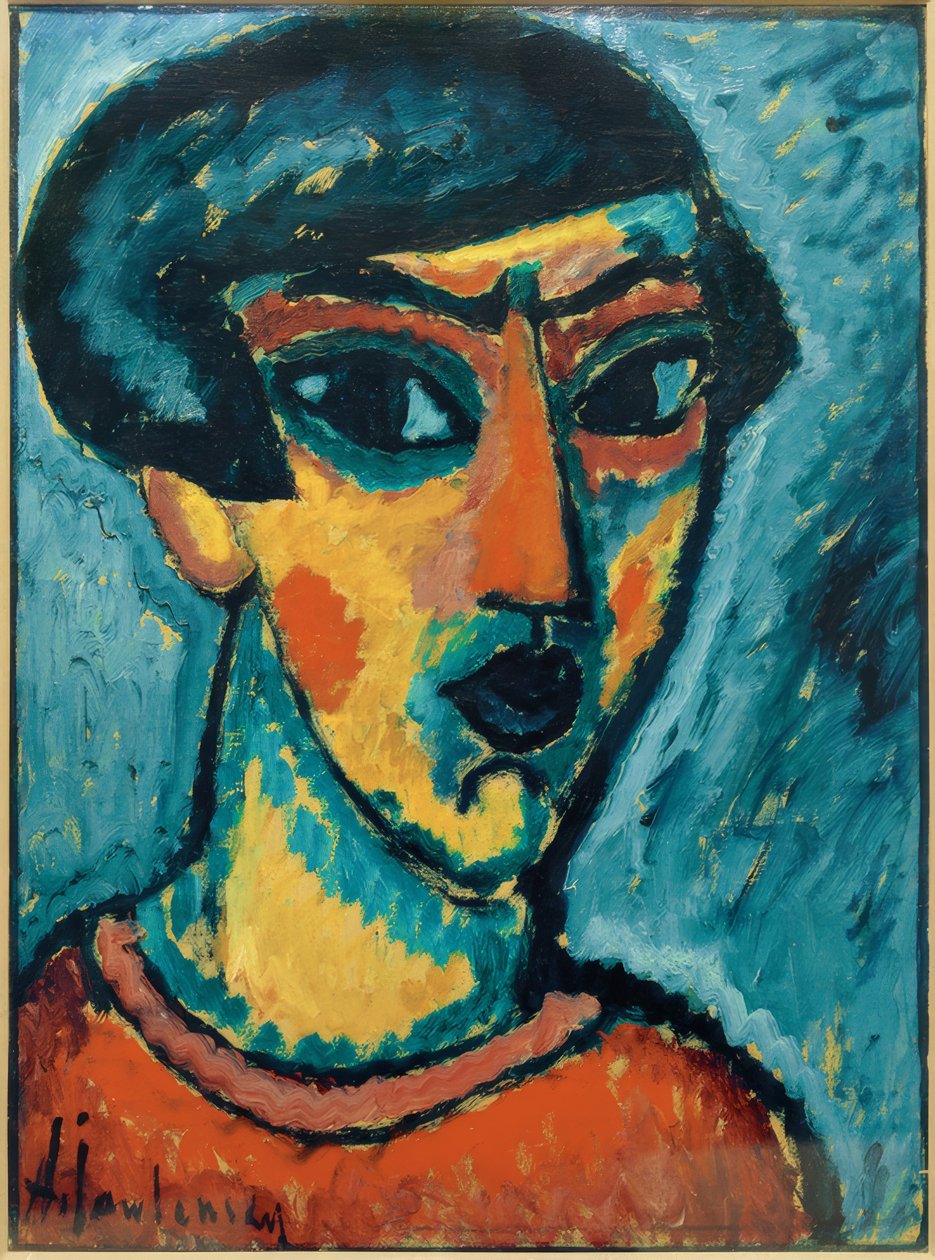 Hlava v modrém od Alexej von Jawlensky