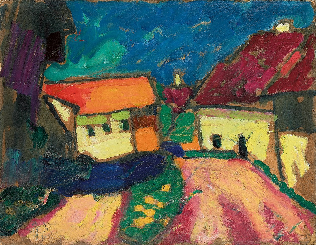 Landscape Study, Village Road, c. 1908 od Alexej von Jawlensky