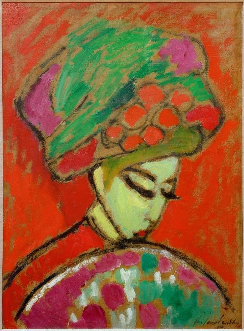 Dívka s květinovým kloboukem od Alexej von Jawlensky