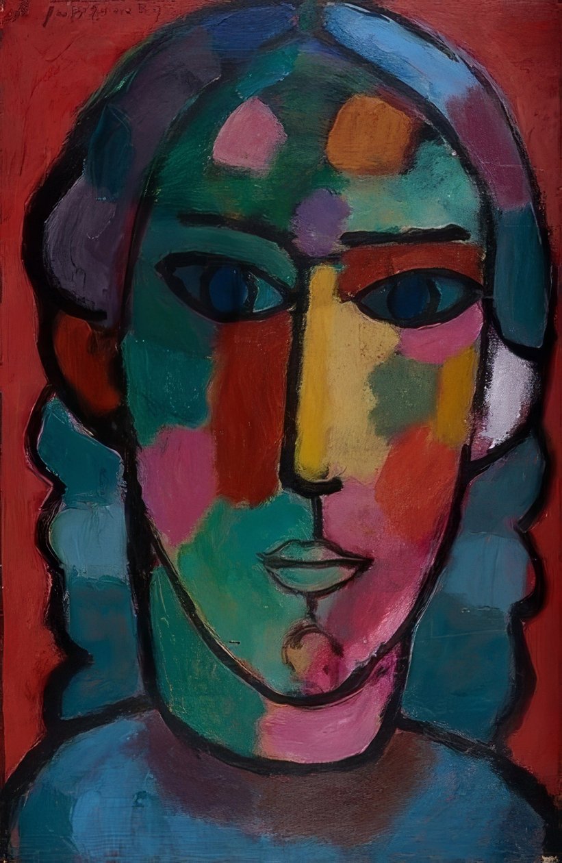 Dívčí hlava. Kolem roku 1915 od Alexej von Jawlensky