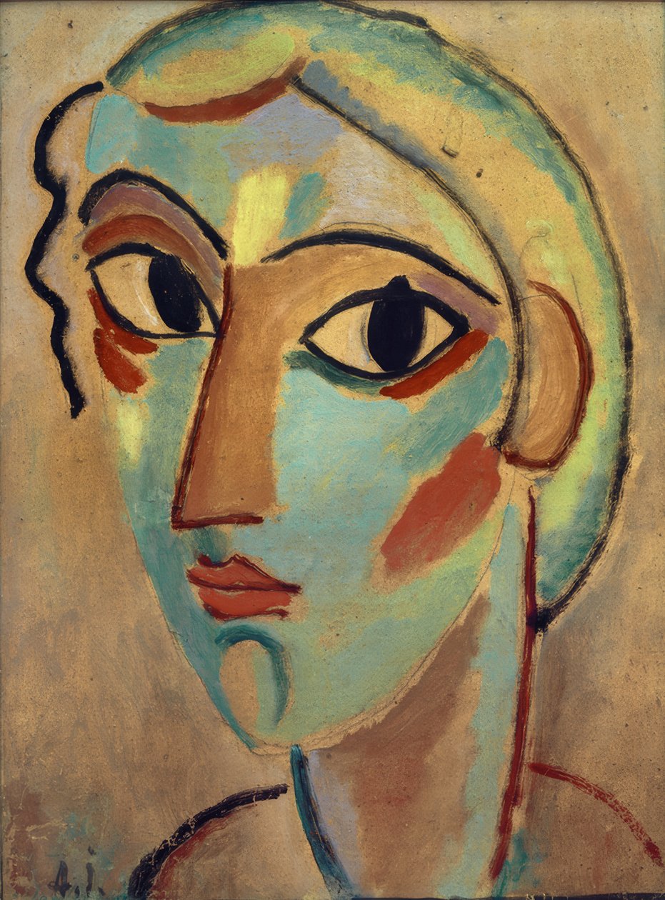 Mystická hlava: dívčí hlava (na jedné straně) od Alexej von Jawlensky