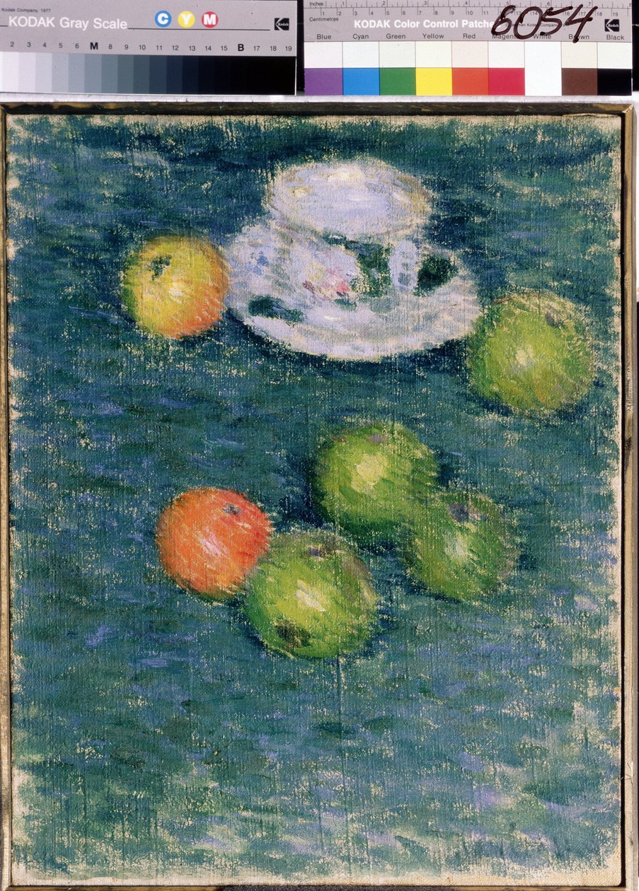 Stálý život. Jablka a šálek. (Zátiší. Jablka a pohár) Obraz Alexeje von Javlenského (Alexi von Jawlensky, Alexej von Javlenski) (1864-1941), olej na plátně, kolem roku 1903. Ruské umění, expresionismus 20. století. Státní Treťjakovská galerie, Moskva. od Alexej von Jawlensky