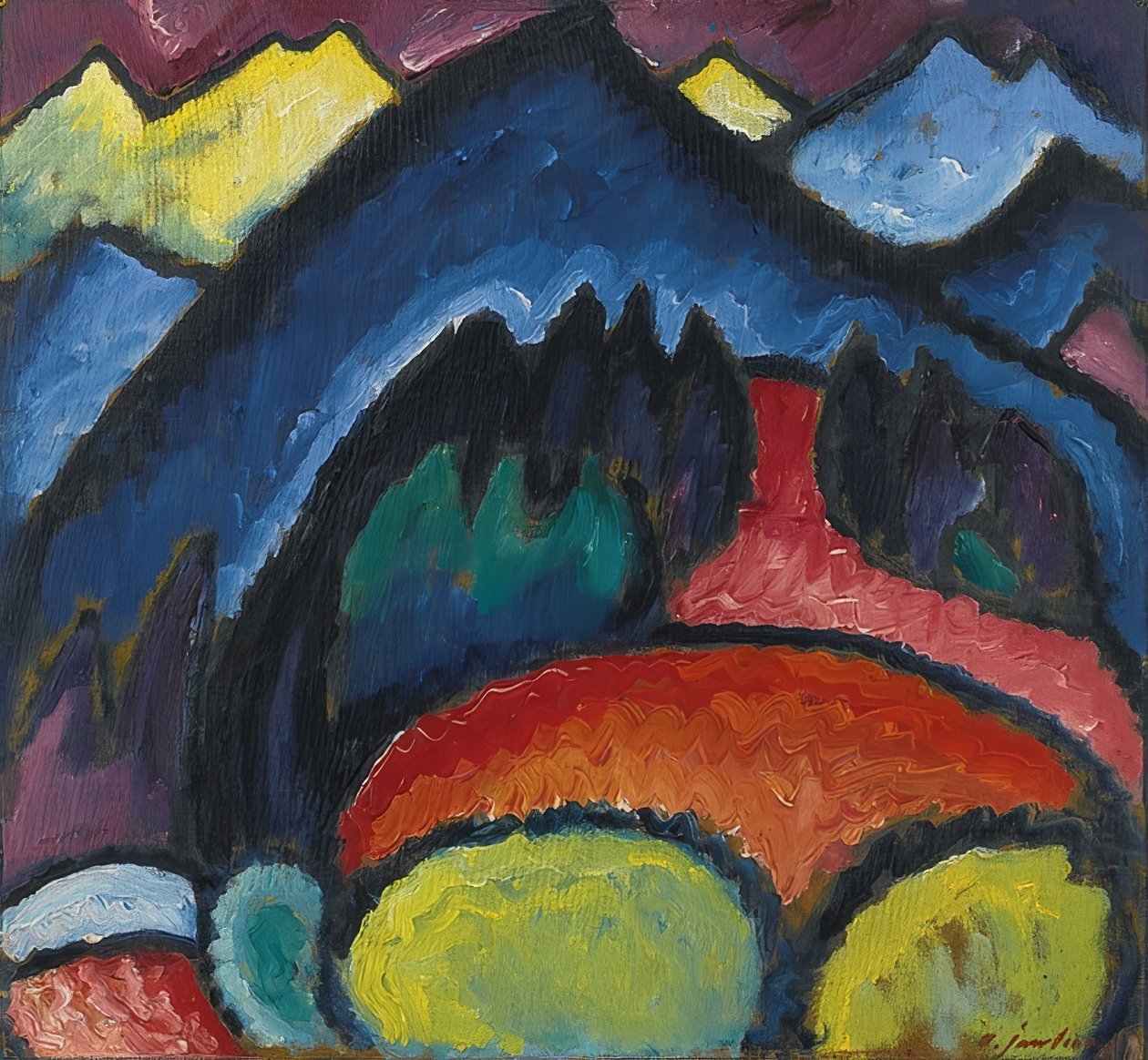 Oberstdorf - hory. 1912 od Alexej von Jawlensky