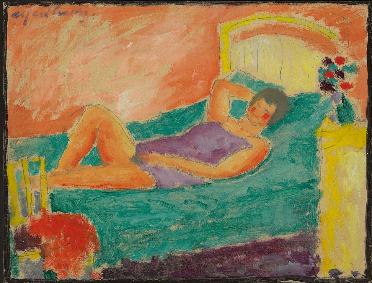 Ležící dívka; Ležící dívka, kolem roku 1917 od Alexej von Jawlensky