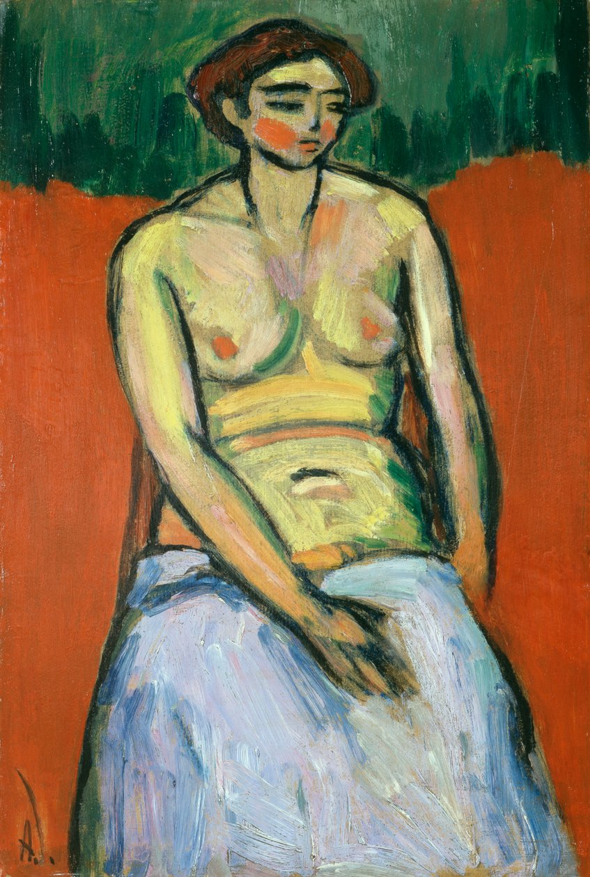 Sedící ženský akt, kolem roku 1910 od Alexej von Jawlensky