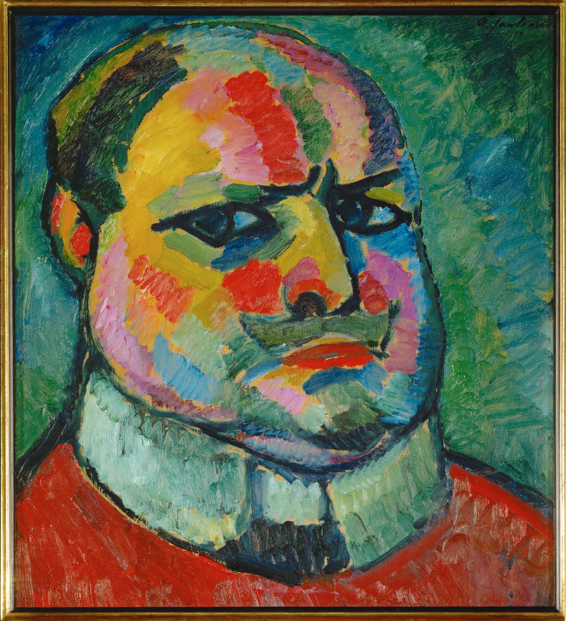Selbstbildnis - Autoportrét (olej na plátně) od Alexej von Jawlensky