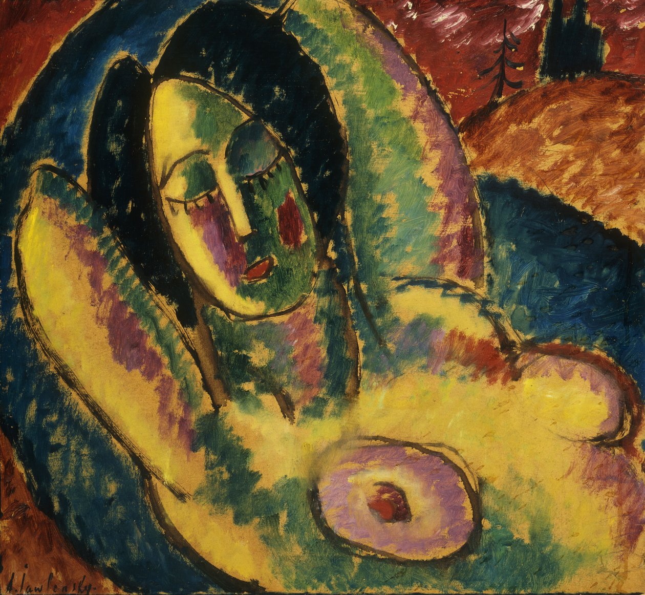 Spící; Spící, 1912 od Alexej von Jawlensky