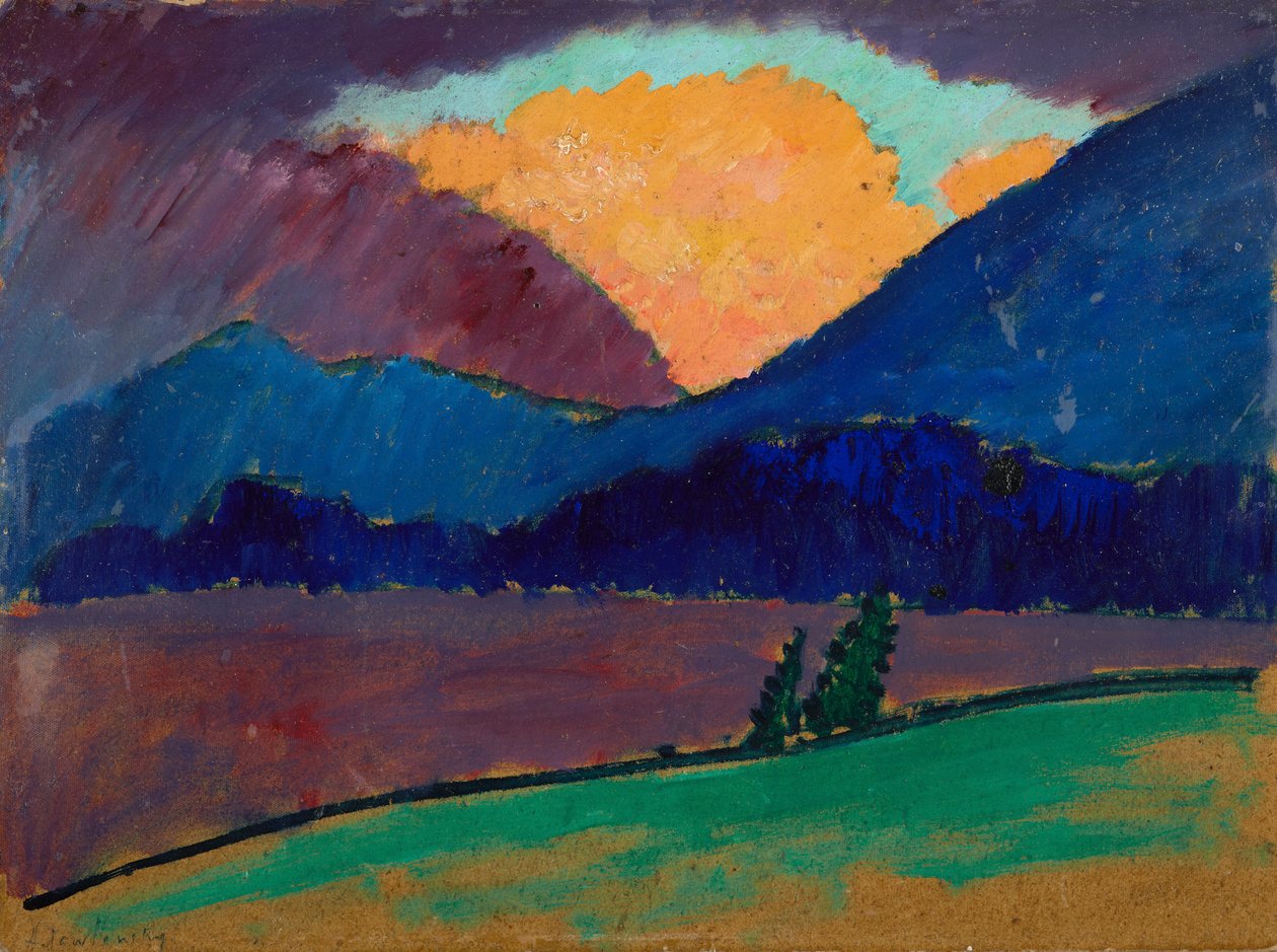 Letní večer v Murnau od Alexej von Jawlensky