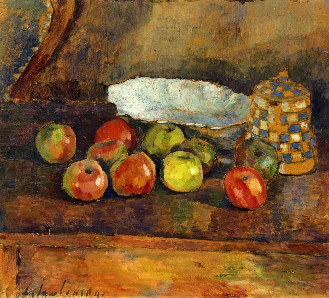 Zátiší s jablky; Stilleben Mit Apfeln, kolem roku 1907 od Alexej von Jawlensky