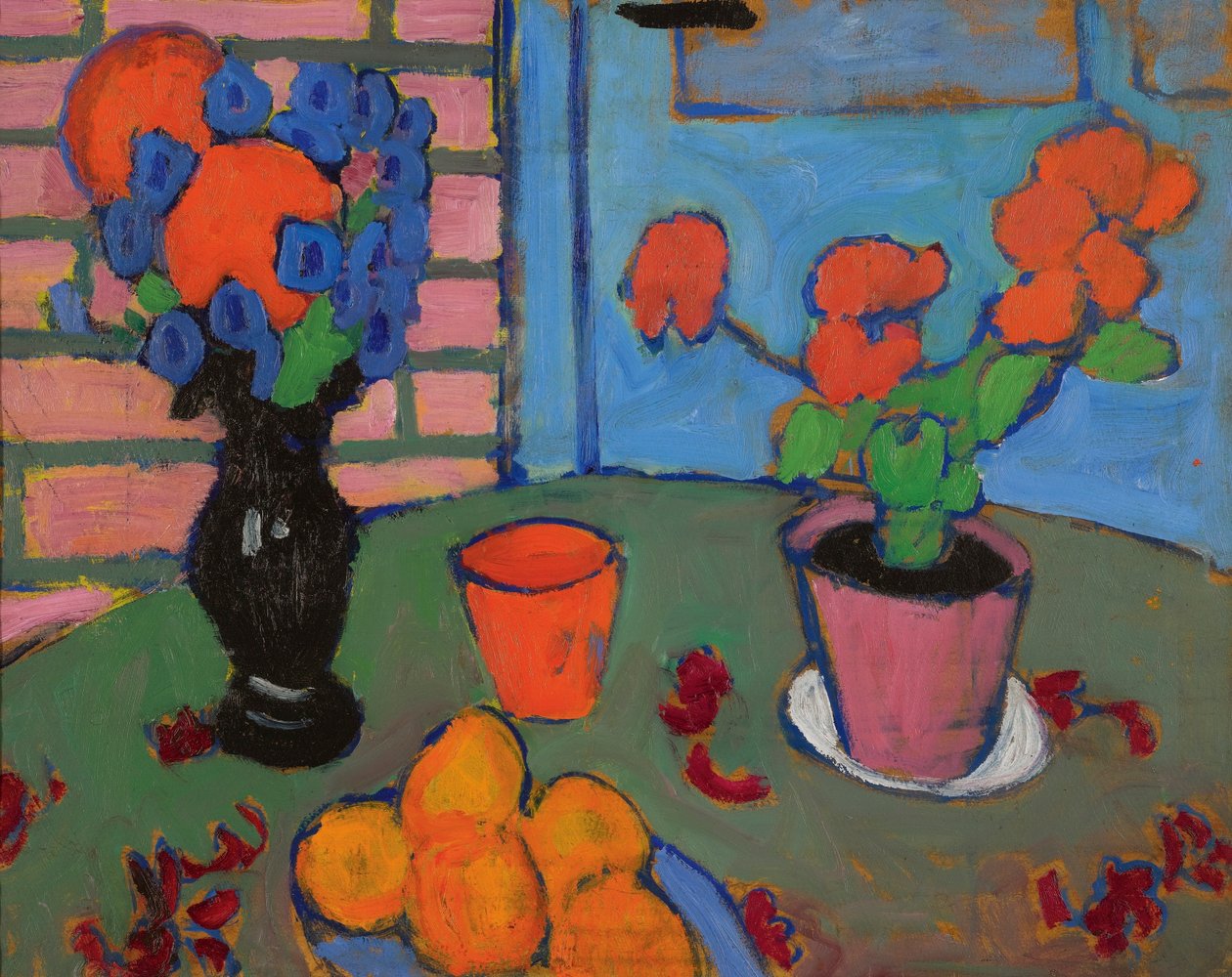 Zátiší s květinami a pomeranči od Alexej von Jawlensky