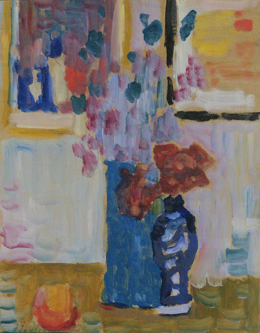 Zátiší s květinami (olej na kartonu) od Alexej von Jawlensky