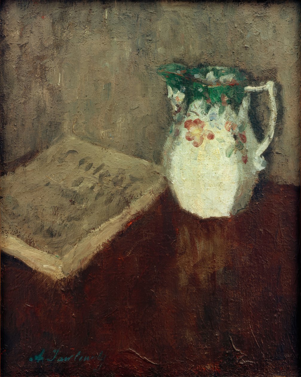 Zátiší s džbánem a knihou od Alexej von Jawlensky