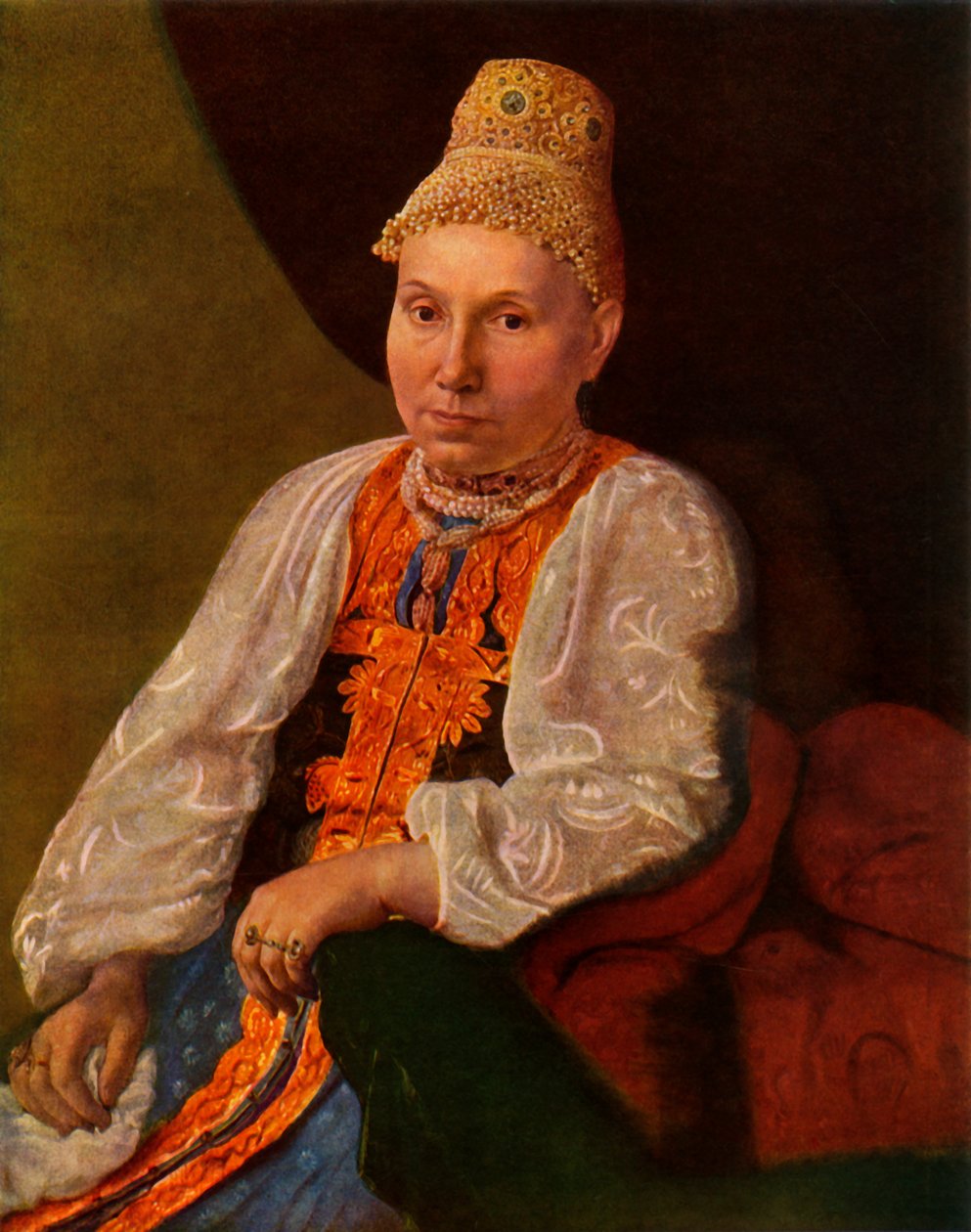 Portrét manželky Obrazcova, obchodníka z Rshev, 30. léta 19. století, 1965. od Alexey Venetsianov