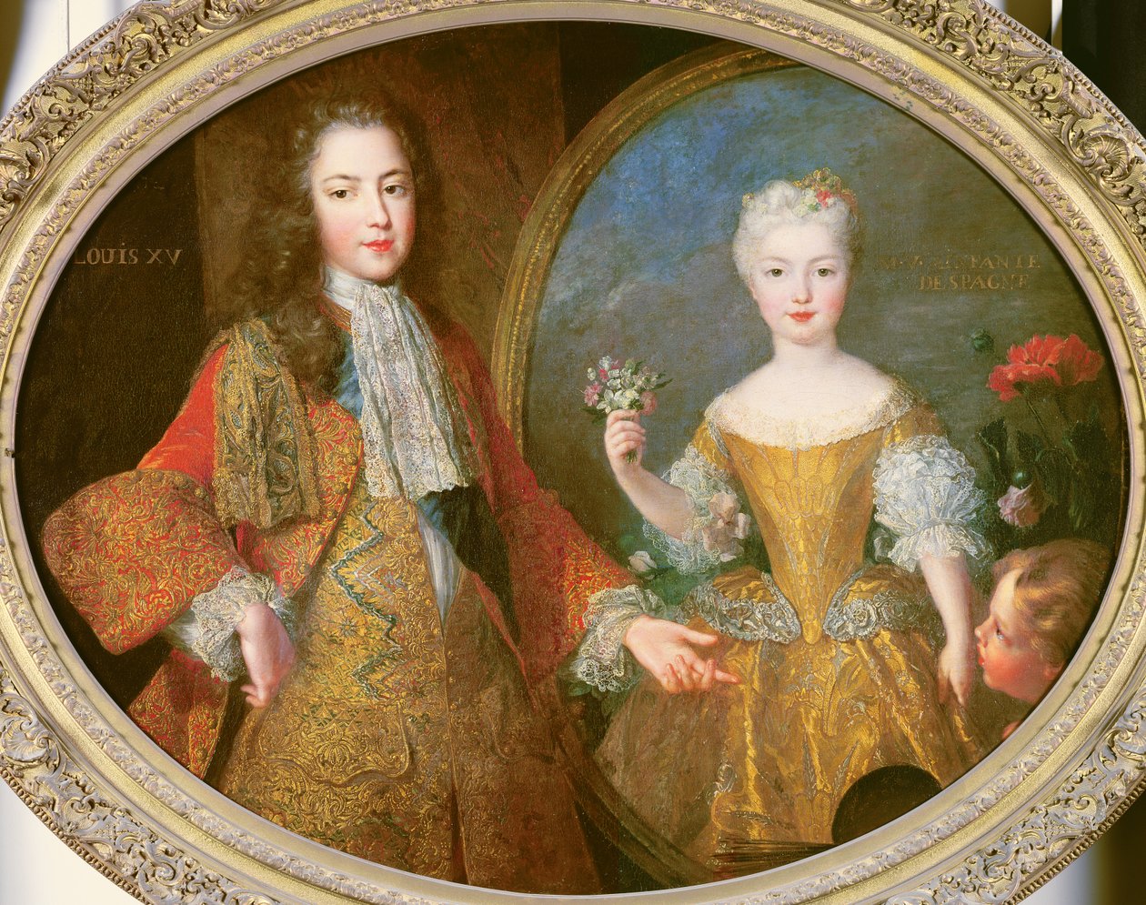 Ludvík XV (1710-74) a španělská infantka Maria Ana Victoria (1718-81) kolem 1724 od Alexis Simon Belle