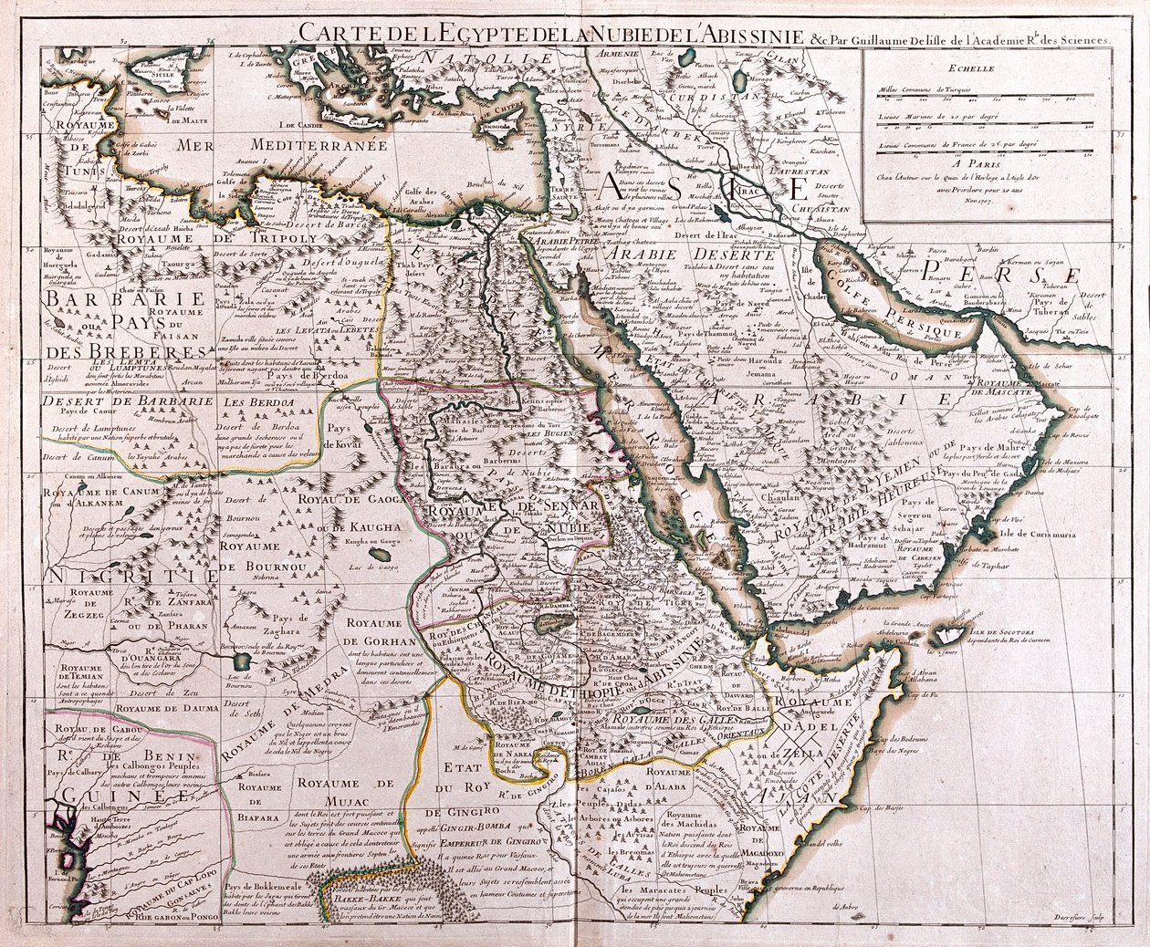 Egypt a Abissinie - od A od Alexis Hubert Jaillot