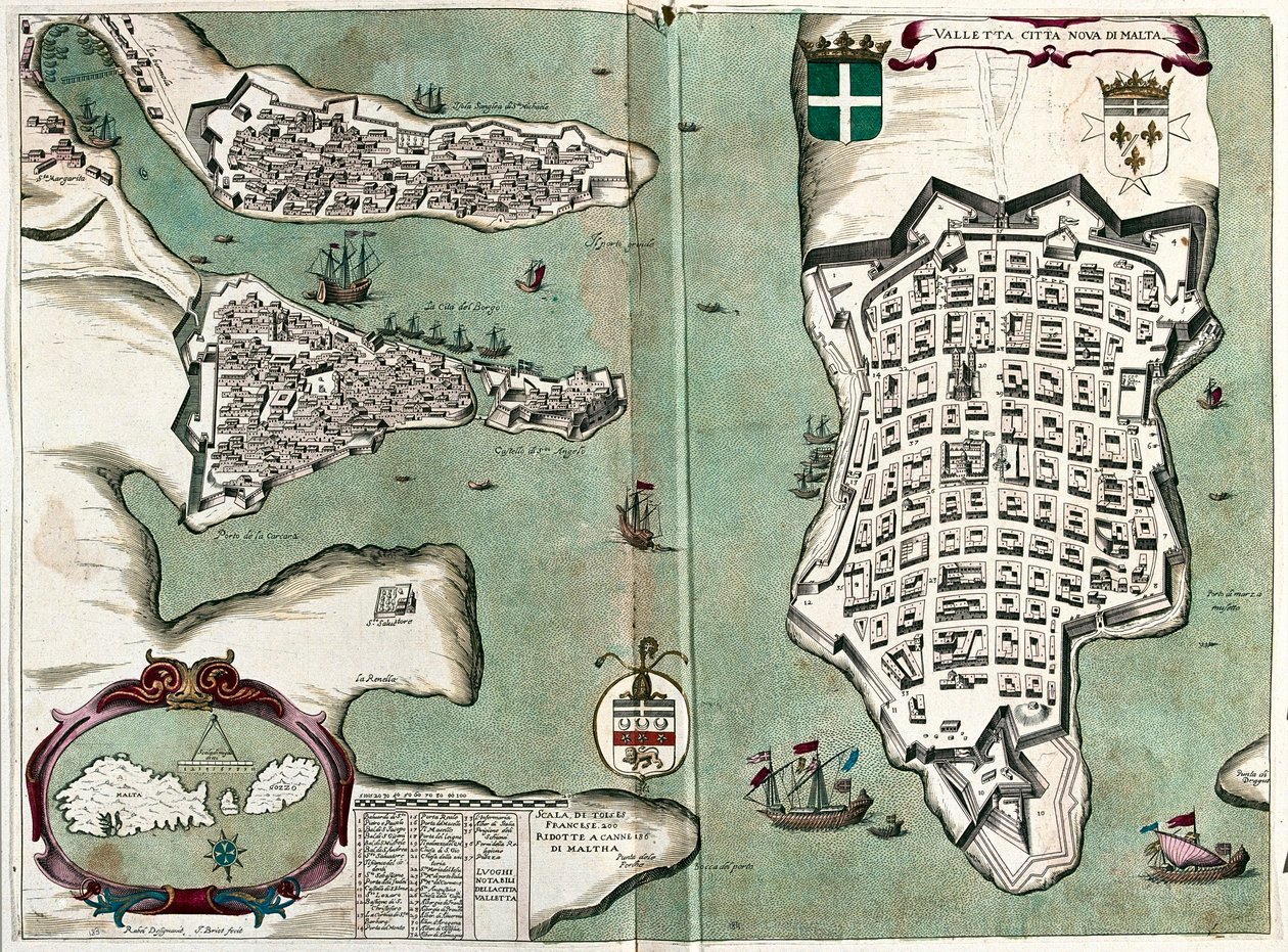 La Valletta, Malta- od A od Alexis Hubert Jaillot