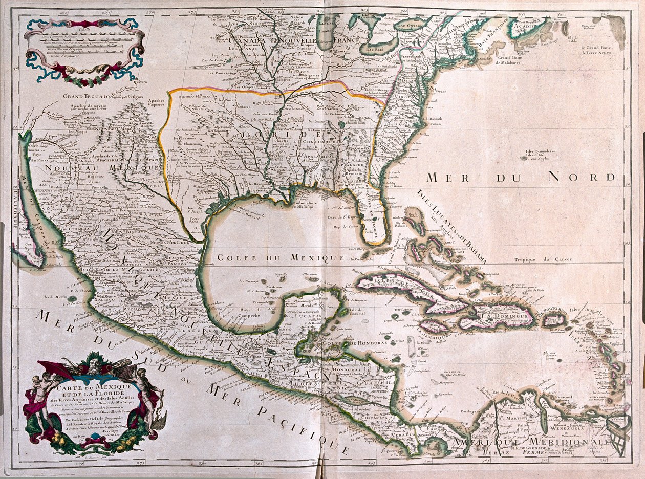Messico a Florida - podle A od Alexis Hubert Jaillot
