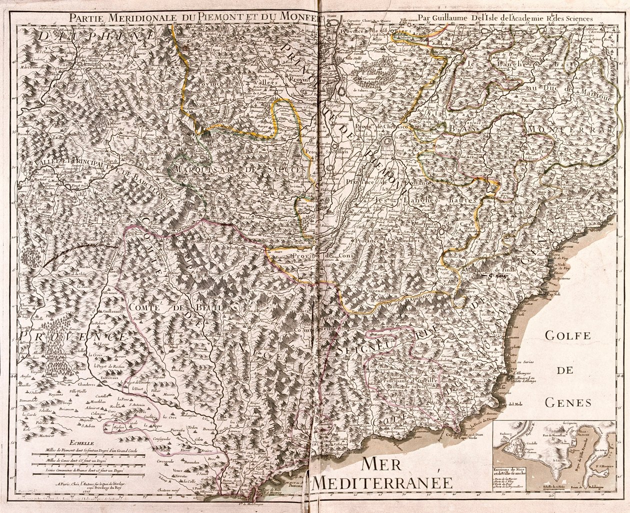 Jižní Piemonte a Moferrato, Itálie - od A od Alexis Hubert Jaillot