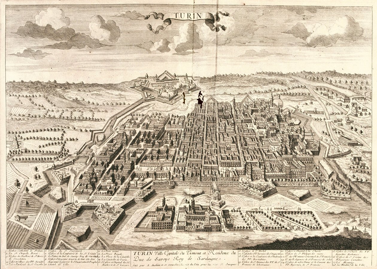 Turín, Itálie - od A od Alexis-Hubert Jaillot