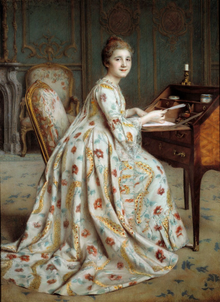 Portrét markýzy Dubois Mouchet Malba Alexise Axilette (1860-1931) Angers z 19. století, Muzeum výtvarných umění od Alexis Axilette