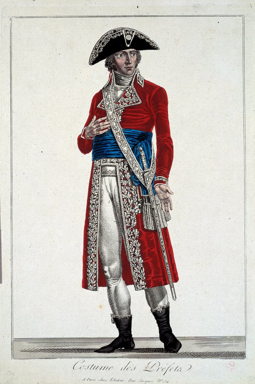 Rytina Prefet v červeném kostýmu od Alexise Chataigniera (1772-1817) od Alexis Chataigner