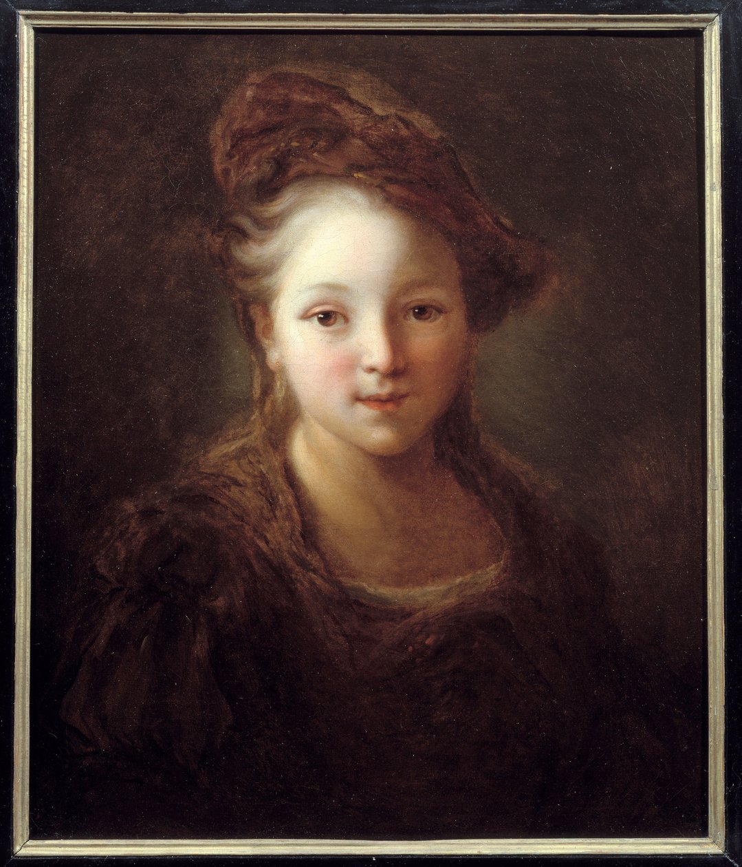 Portrét mladé dívky. Obraz Alexise Grimou (1680-1740), cca 1720. Amiens, Musee De Picardie - Portrét mladé dívky. Obraz Jean Alexis Grimou (1680-1740), kolem roku 1720. Picardie Museum, Amiens, Francie od Alexis Grimoux