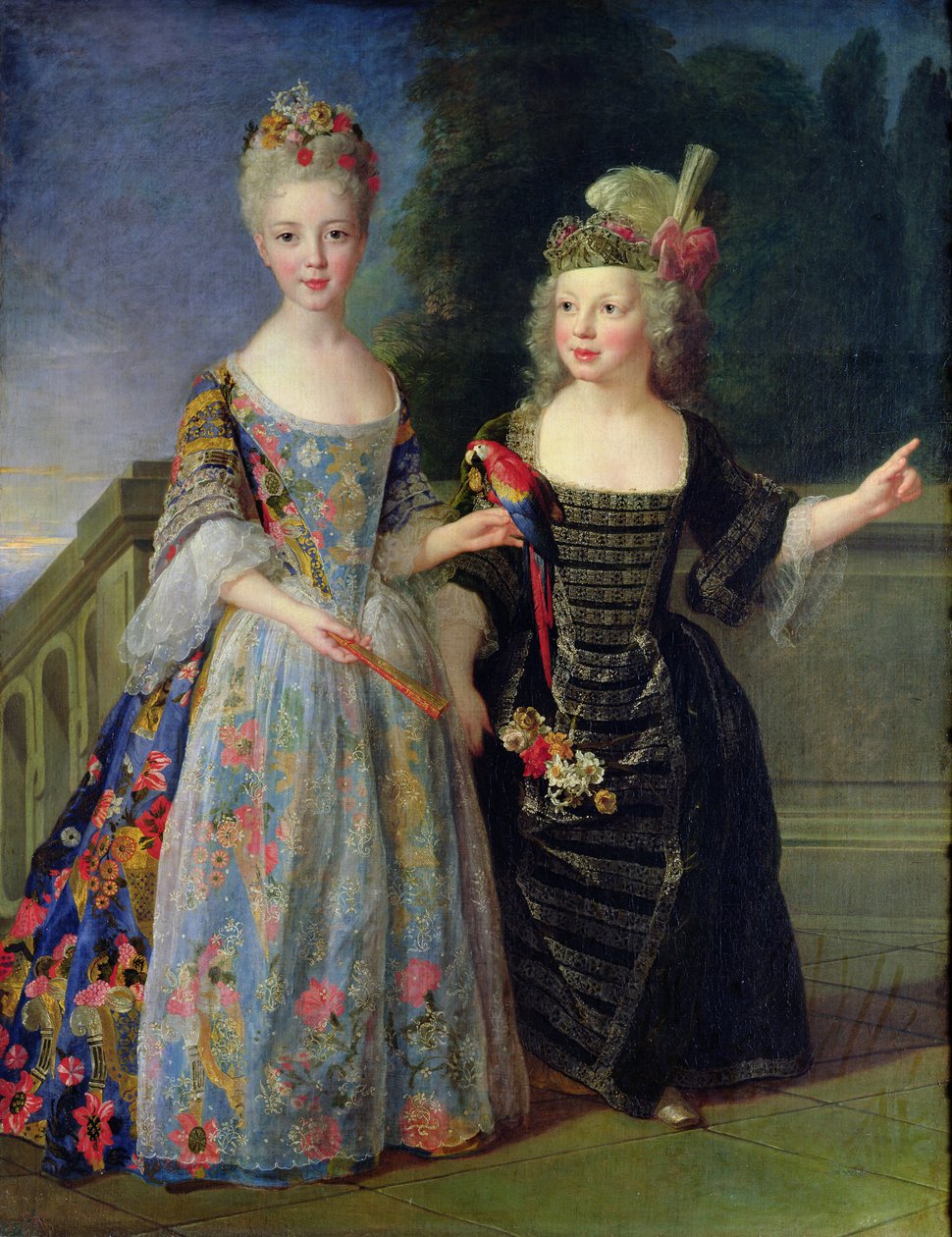 Catherine-Eleonore de Bethisy (1707-67) a její bratr Eugene-Eleanore (1709-81) (olej na plátně) od Alexis Simon Belle