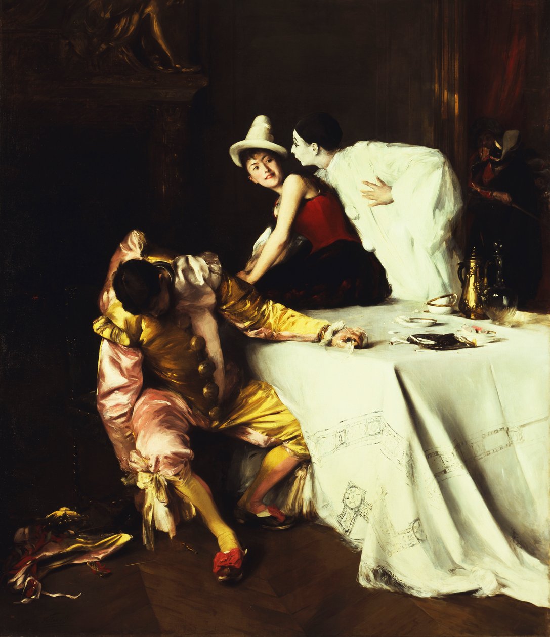 Pierrot, Columbine a Punchinello; Pierrot, Columbine a Polichinelle od Alexis Vollon