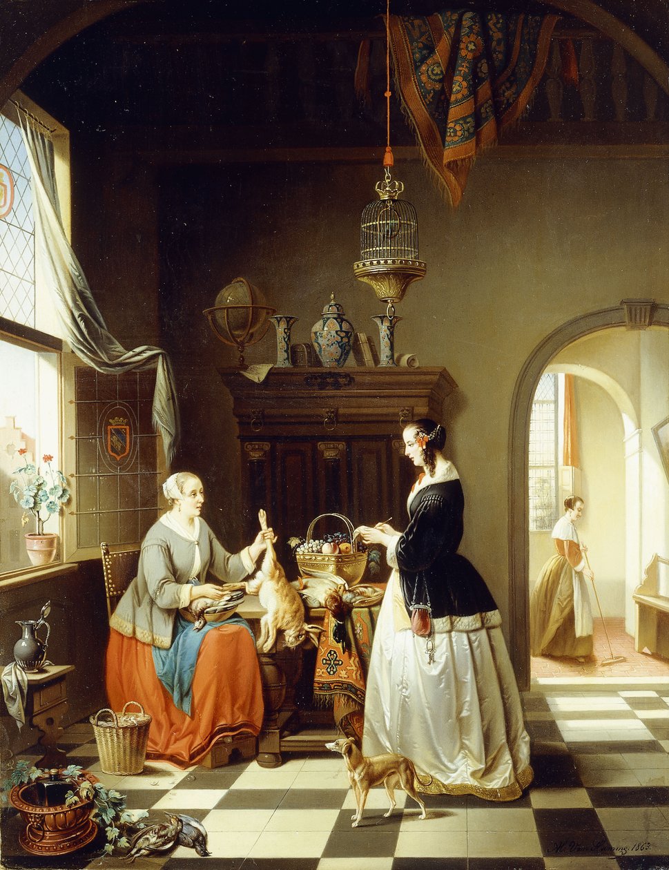 Plánování jídla, 1863 od Alexis van Hamme