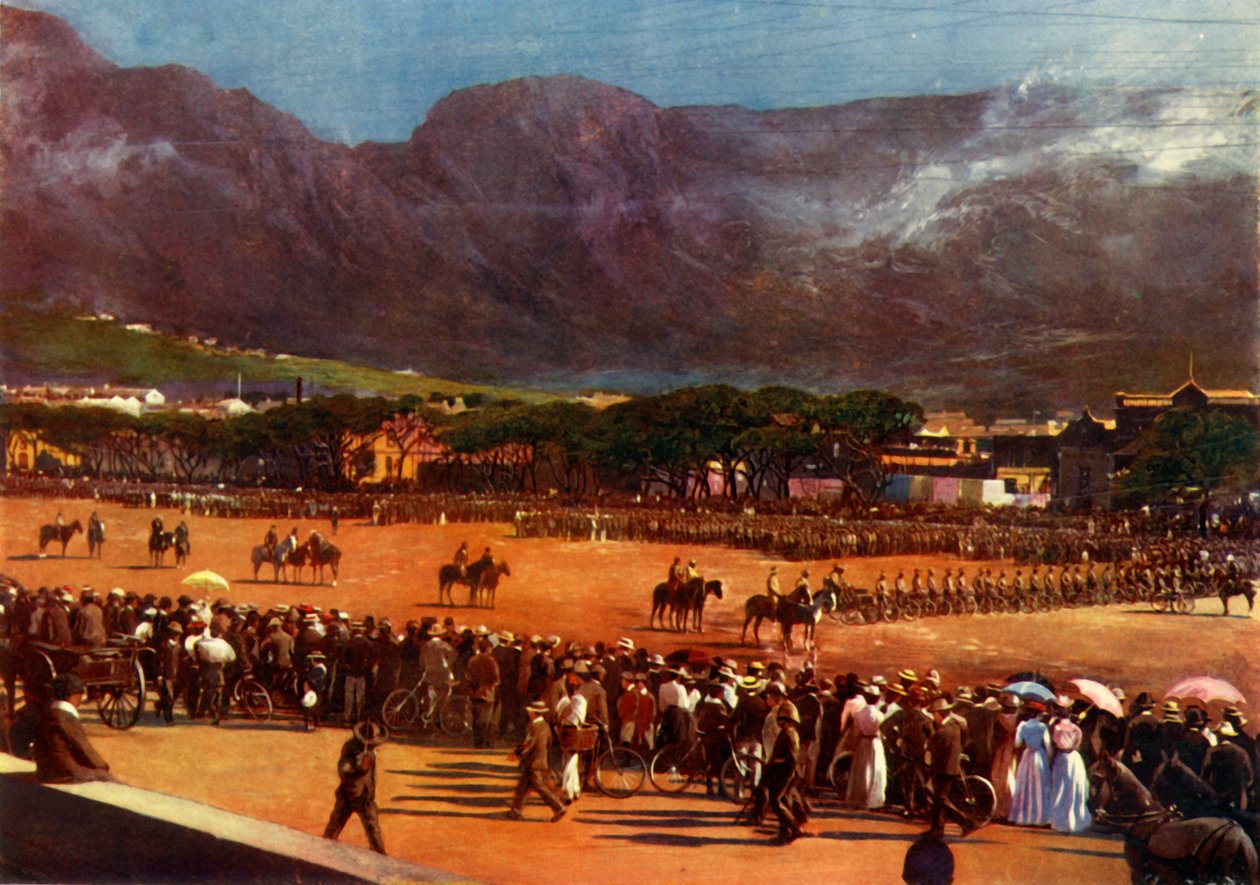 „Shromáždění stráže Kapského Města na Parade Ground Cape Town, 12. ledna 1901“, 1901 od Alf S Hosking