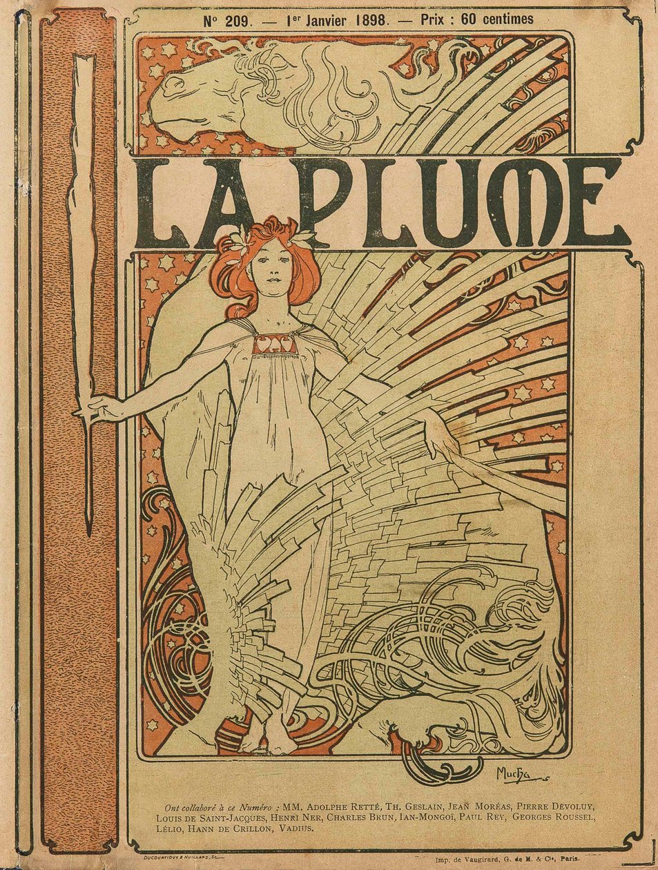 Obálka La Plume č. 209, 1898. od Alfons Marie Mucha