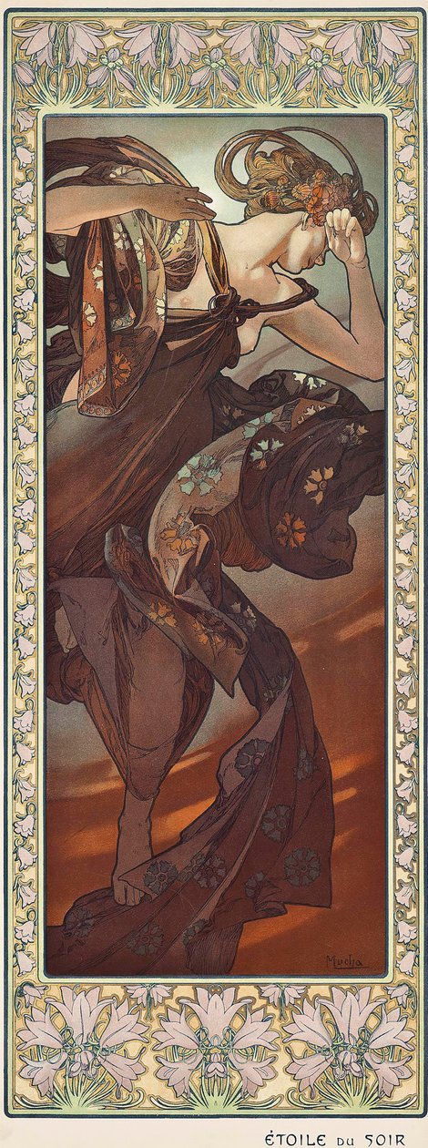 Večernice Večerní hvězda, 1902. od Alfons Marie Mucha