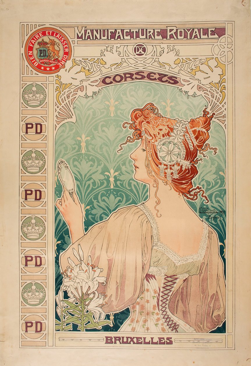 Manufacture Royale of korzetů, 1897. od Alfons Marie Mucha
