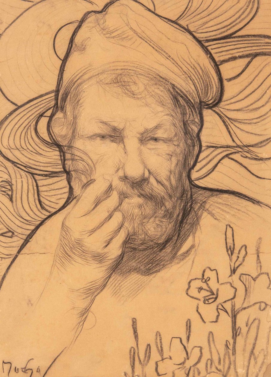 Autoportrét, 1900-1910. od Alfons Marie Mucha