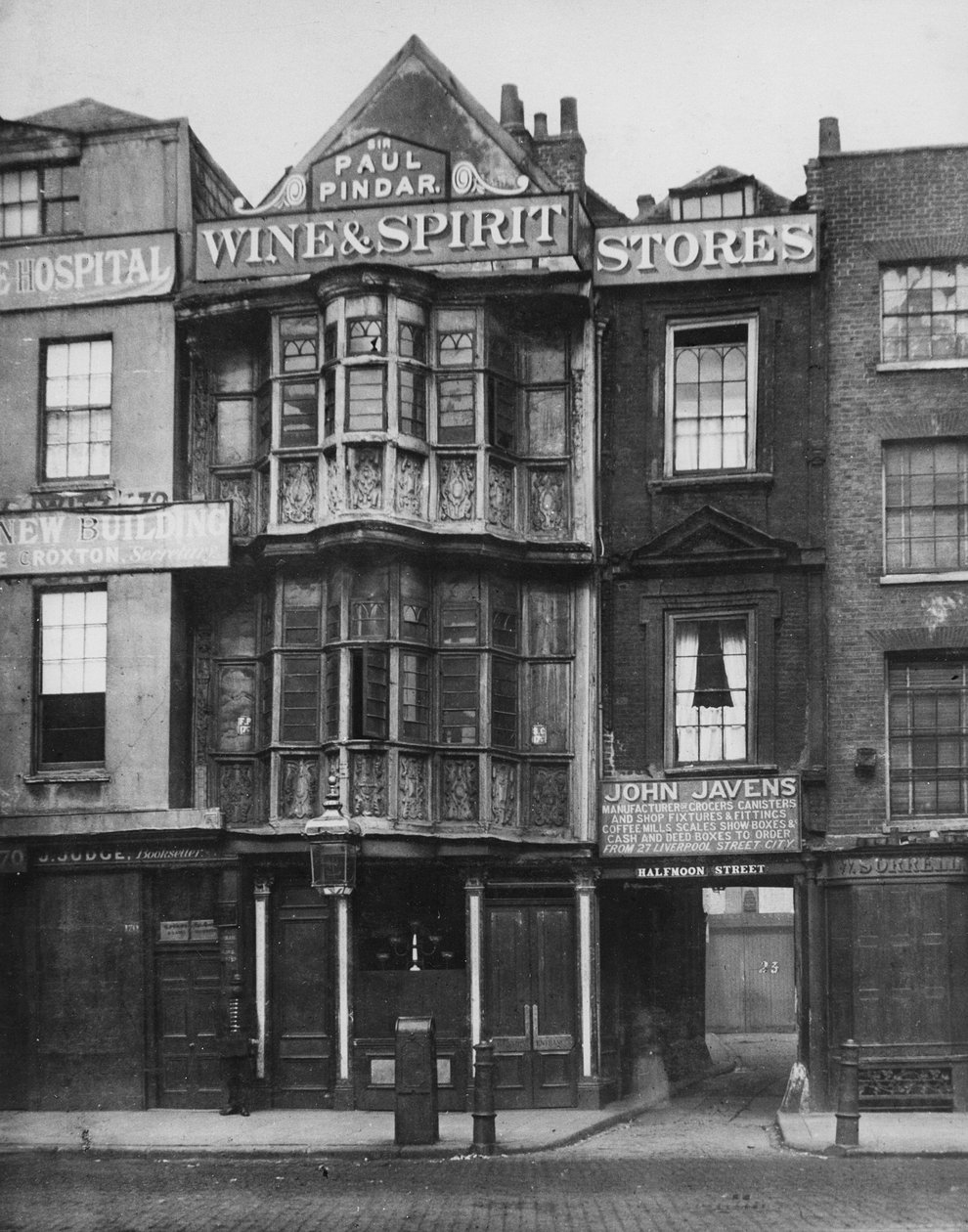 Sir Paul Pindar, Bishopsgate Street, cca 1878 od Alfred and John Bool