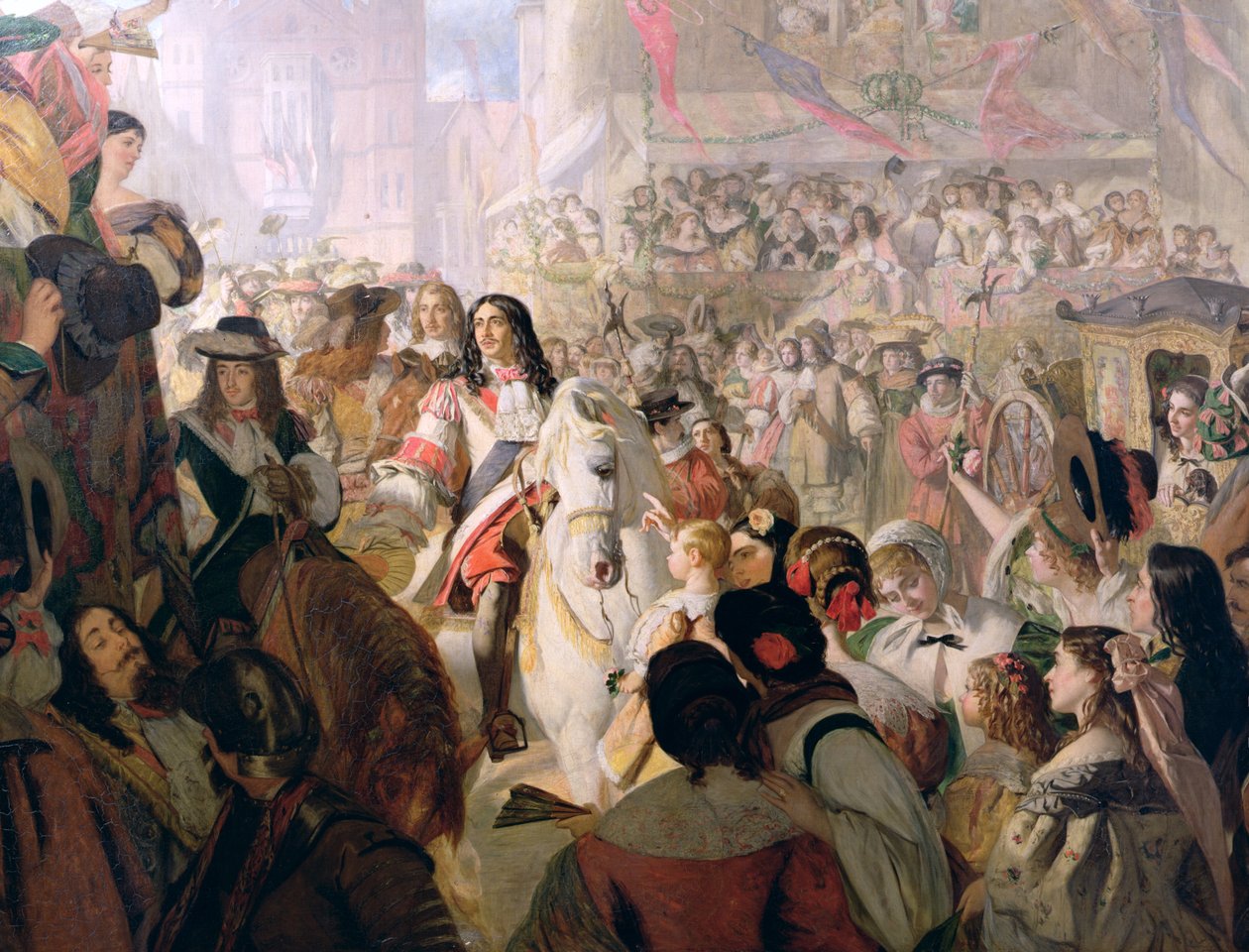 Návrat Karla II. (1630-85) do Whitehallu v roce 1660, 1867 od Alfred Barron Clay