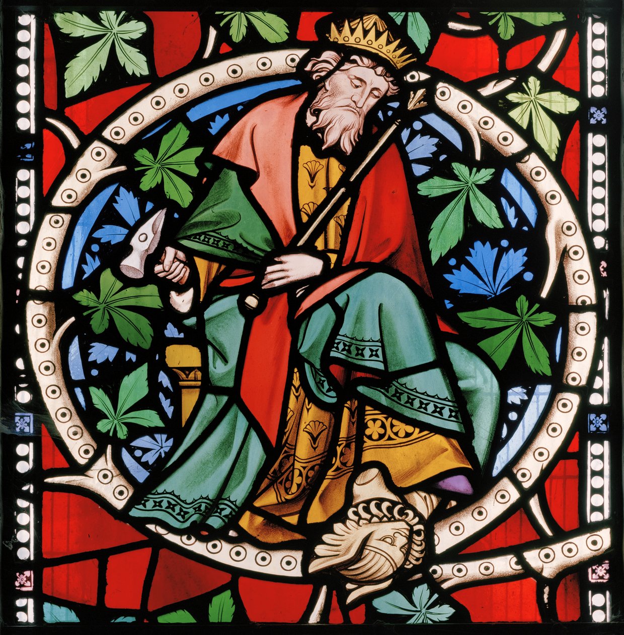 Cattistock, St Peter & St Paul, Lavers & Barraud, Alfred Bell, Jesse Tree, starozákonní prorok, 1857 od Alfred Bell
